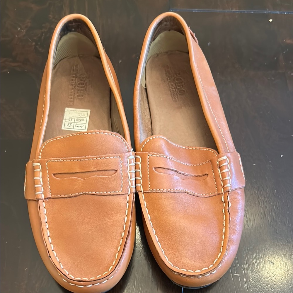 Polo by Ralph Lauren Tan Dress Shoes Classic Penny Loafers